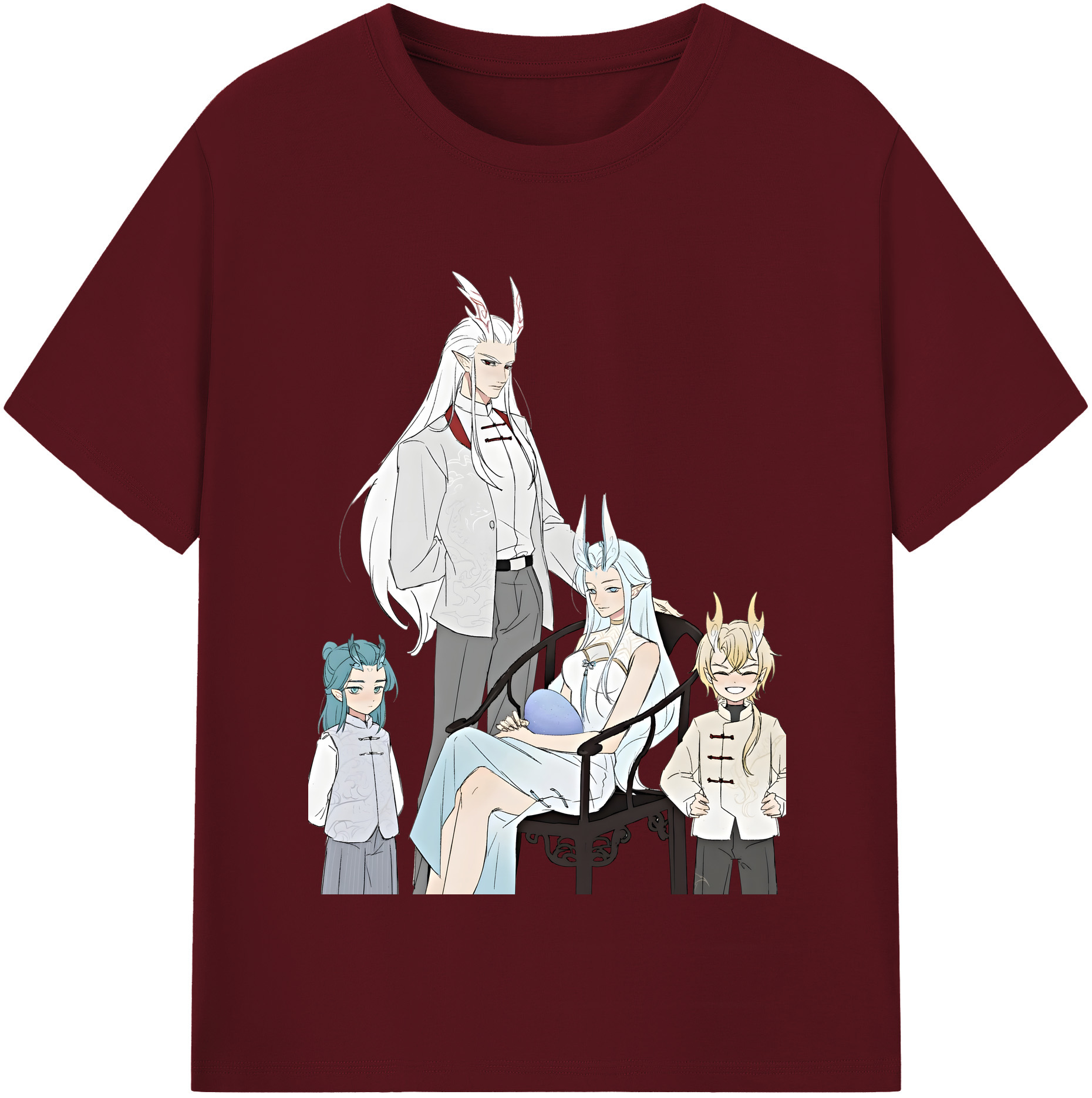 （画像用） Ne Zha 2 ナタ 魔童の大暴れ 綿100％半袖Tシャツ（フロントプリント）